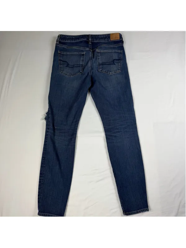 American Eagle Hi Rise Next Level Stretch Jegging Size 8 Reworked Distressed - Image 2