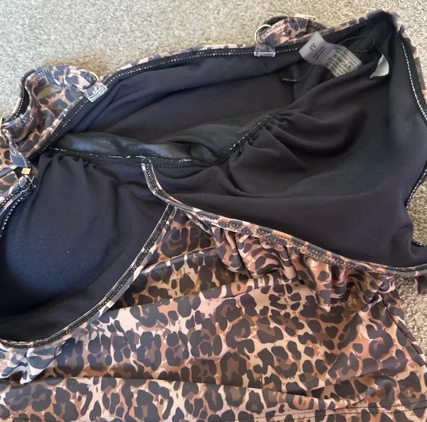 Nicole Miller Leopard print two piece tankini swim set - Image 3