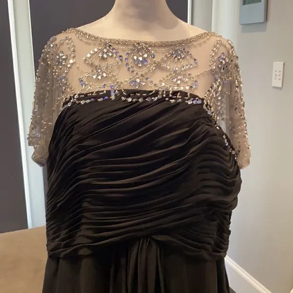 Women’s Black Long Chiffon Dress XL *READ DESCRIPTION** - Image 2