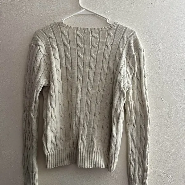 Polo by Ralph Lauren women’s Cream Cable-Knit Sweater - Image 2