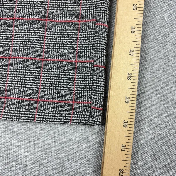 New Directions Pants Womens 12 Black Plaid Ponte Dress Pull On Elastic Stretch - Image 4