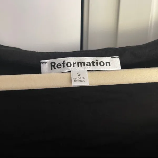 Reformation‎ Raewyn Knit Black Dress Cowl Neck Sleeveless - Image 7