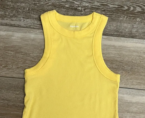 Sz XS Yellow Rib Knit Tank Top Adorable!! - Image 3