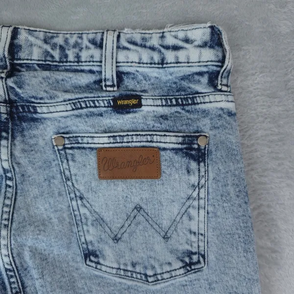 Wrangler Retro Slim Jeans Women 31x32 (31x28) Blue Acid Wash High‎ Rise Denim - Image 6