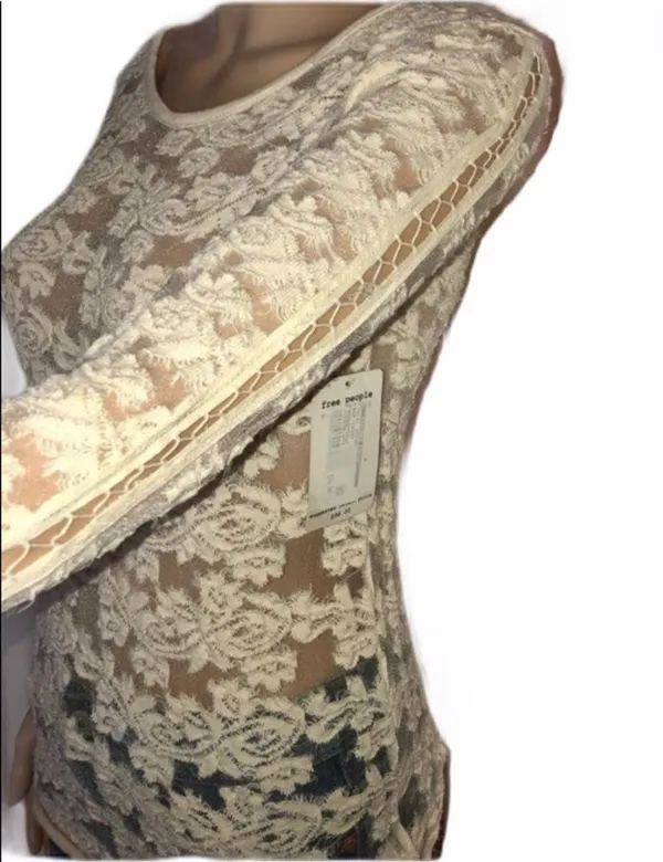 Free People floral lace blouse - Image 3