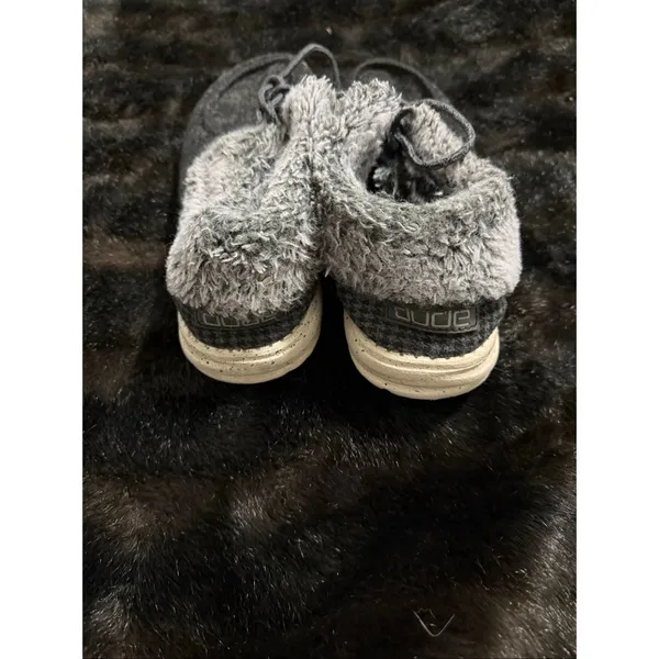 Hey Dude Britt Boots Dark Gray Faux Fur Lined Chukka Moccasin Sneakers Size 9 - Image 3