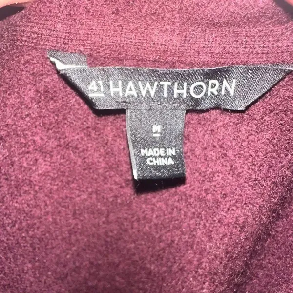 41 Hawthorn Stitchfix burgundy luxe cashmere cardigan sweater - Image 3