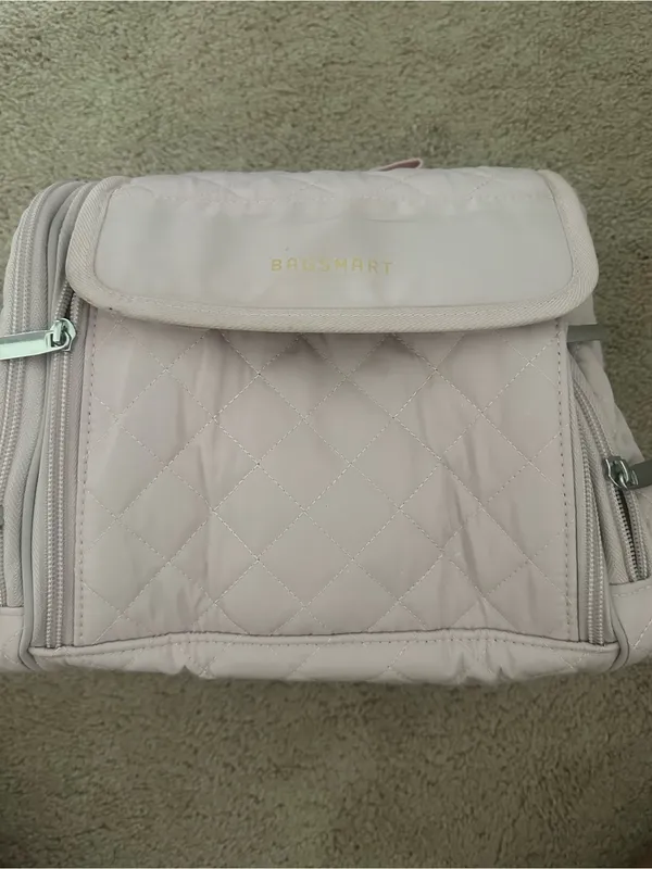 BAGSMART Quilted Light Pink Travel Organizer Bag - Image 2