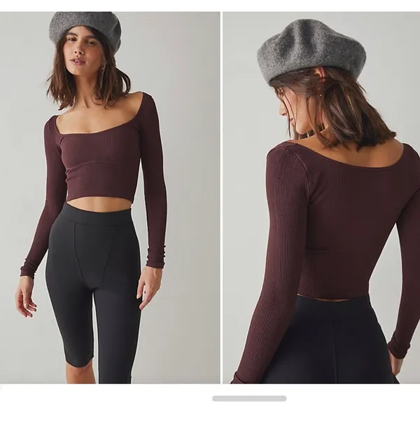 Free People NWOT Meg Seamless Long-Sleeve Cami by Intimately at Xs - Image 4
