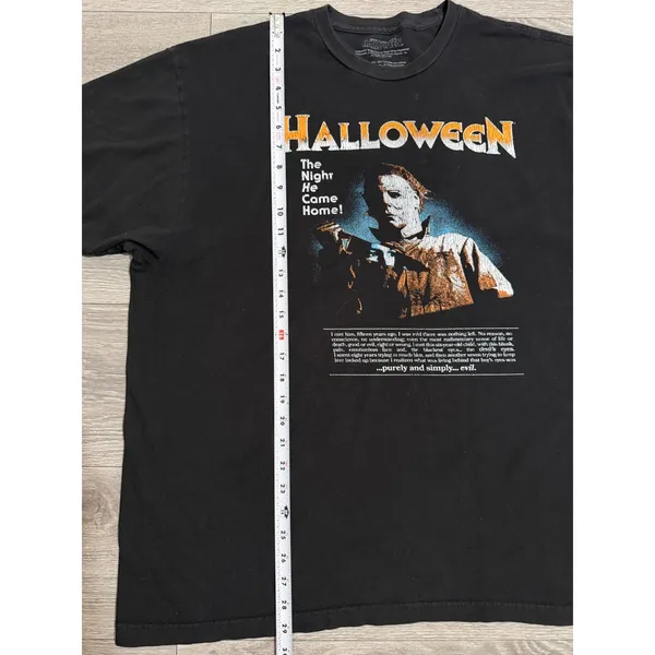 Halloween‎ Michael Myers Shirt 2XL The Night He Came Home Graphic Black Horror - Image 5