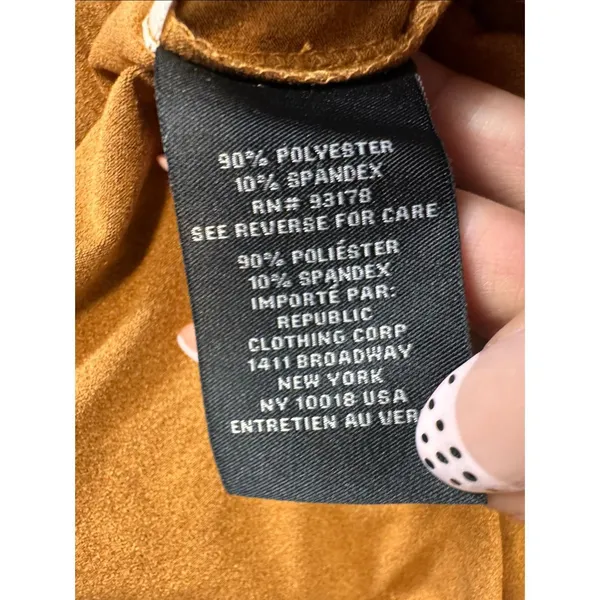 Grace The Perfect Fit Brown Faux Suede Button Up Shirt Womens Size XL Shacket - Image 8