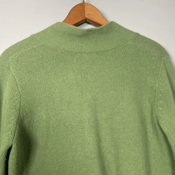 Tweeds Soft Green Angora Lambswool‎ Wool Cardigan 1 Button Sweater Kimono Size S - Image 3