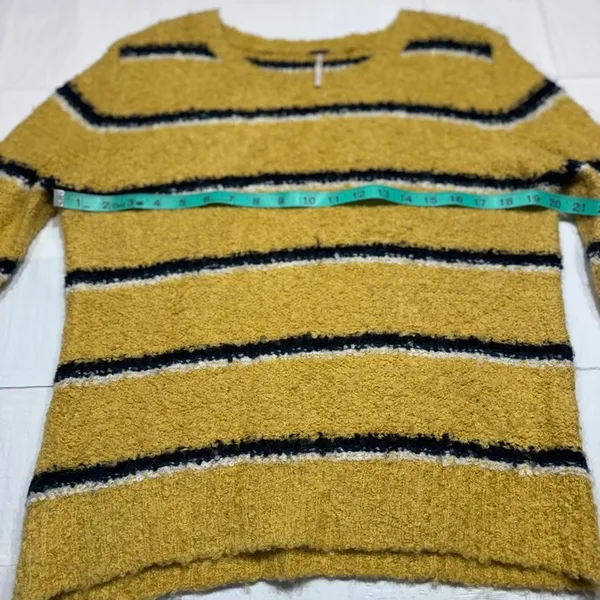 Free People "Best Day Ever" Alpaca-Blend Boucle Stripe Sweater - Image 6
