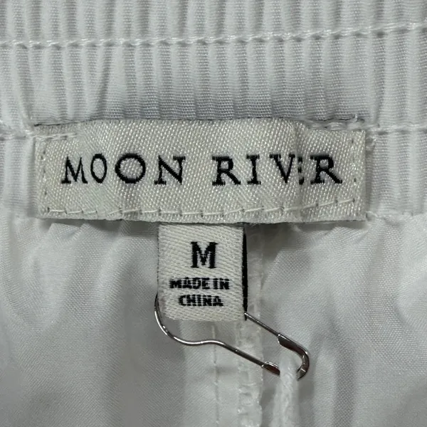 Moon River Eyelet Midi Skirt M White Cotton Floral Embroidery Feminine Boho Chic - Image 9