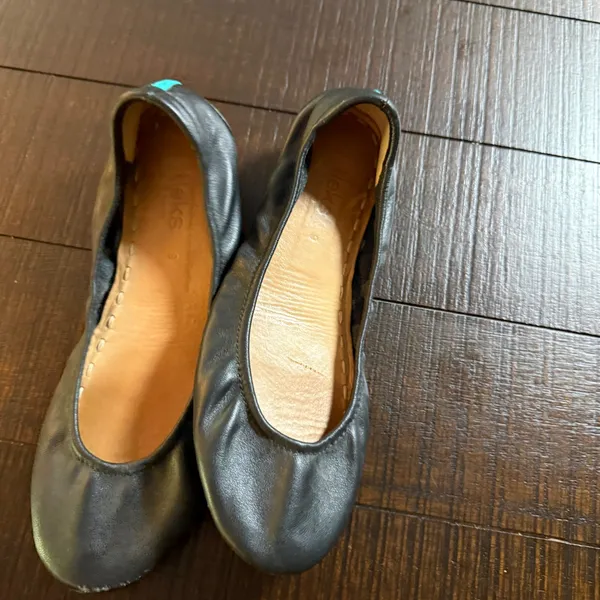 Tieks Ballet Flats Women 9 Matte Black Italian Leather Foldable Classic Office - Image 10