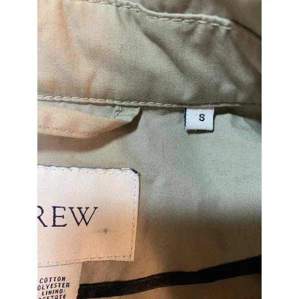 J Crew Trench Coat Women's Small Prepcore‎ Minimalist Classic Jacket READ - Image 4