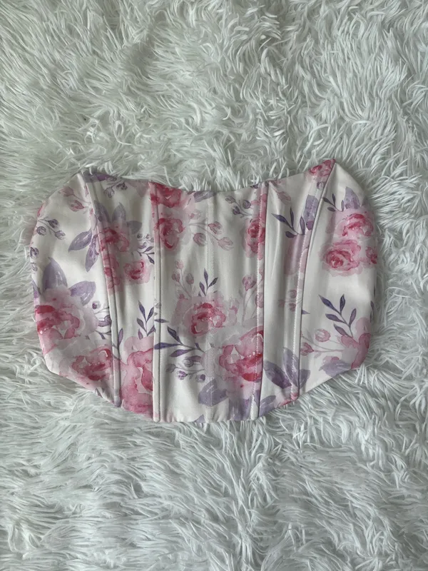 White Fox Corset Floral Top - Image 2