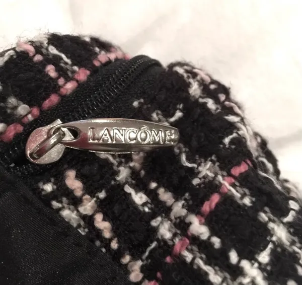 Lancôme Black and Pink Tweed Cosmetic Case - Image 6