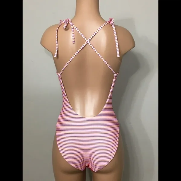 New. Onia textured stripe swimsuit. NWOT - Image 4