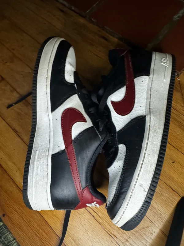 Nike Air Force 1 07’ in the Black Summit, White and Dark Team Ref - Image 4