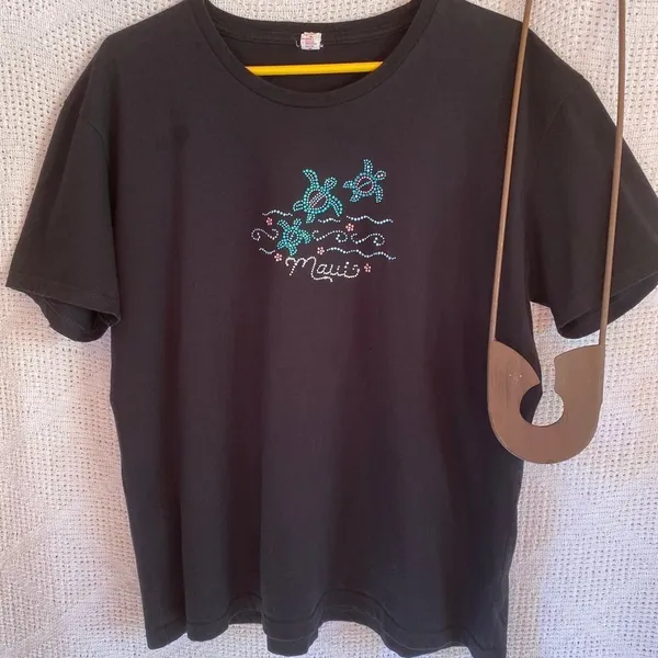 Anvil "Maui" Cotton T-Shirt Black‎ XL - Image 8