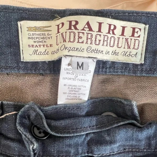 Prairie Underground Cargo Denim Jeans Utility pants Dark Wash ankle pant pockets - Image 4