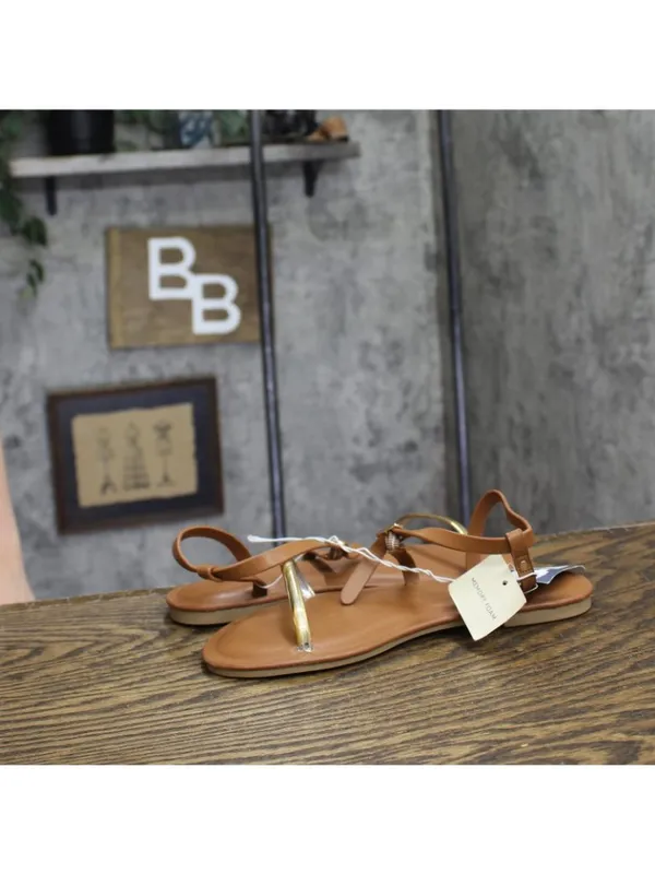 NWT Universal Thread Mildred Ornament Ankle Strap Sandals 93321878 Brown 6M - Image 11