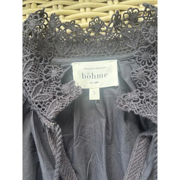 Bohme Mina Tassel‎ Blouse small boho layered minimalist cottagecore lace - Image 6