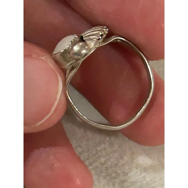 ring band sterling silver 925 beautiful unique size 4.75 - Image 4