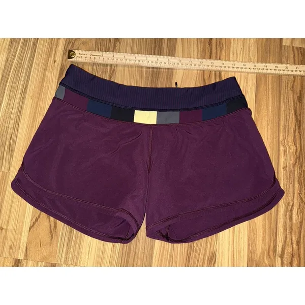 LULULEMON *RARE* Purple Run Tracker‎ Shorts Cut Tag Measurements In Pics EUC - Image 3
