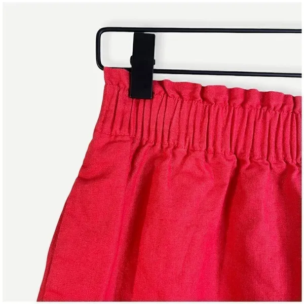 J. Crew Red Cotton Linen Blend Sidewalk Mini Skirt Sz 2 - Image 5