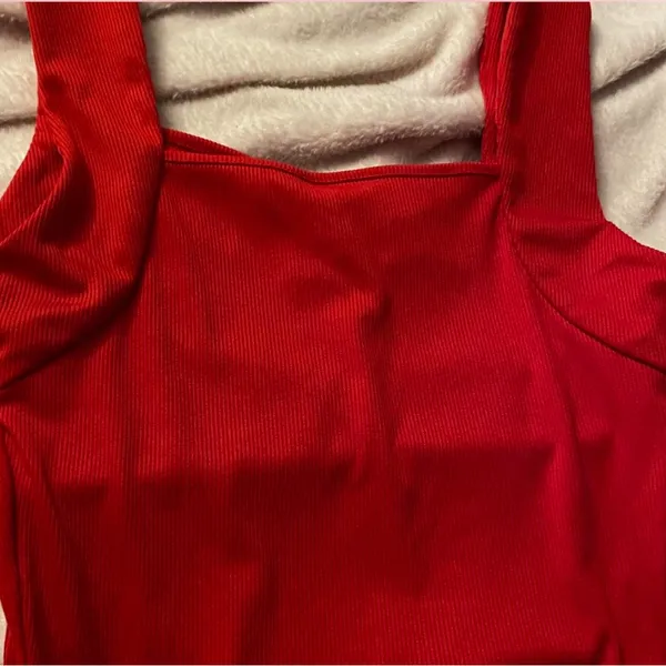 Free People Red Sleeveless Top - Image 3