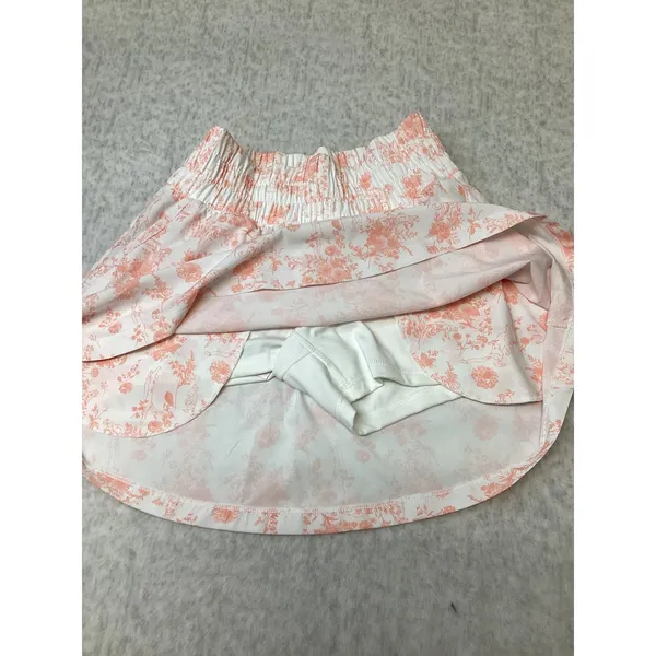 Puma‎ Sandy Printed Skirt 16 White Pink Floral Toile Golf Tennis Skort XS NWT - Image 2