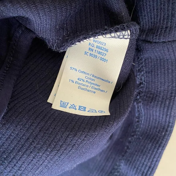 Anthropologie Boden sz‎ 6 blue ribbed cotton mod top - Image 7