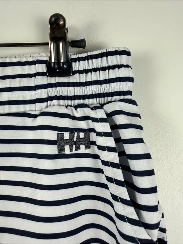 Helly Hansen White & Navy Striped Pull-On Shorts medium - Image 4