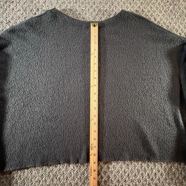 Project Social T Snow Worries Sherpa Fleece‎ Cropped Pullover Gray Large USA - Image 7