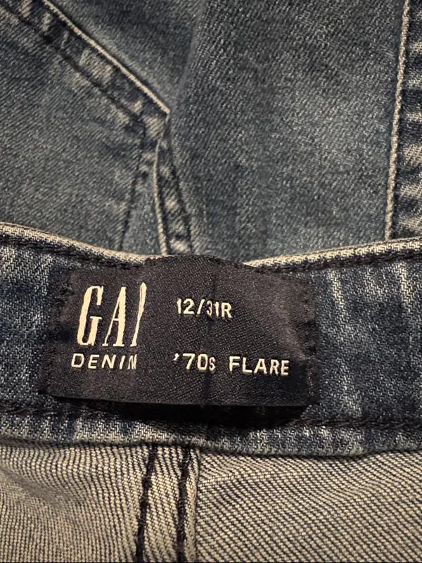GAP Size 12 31 Denim ‘70s Flare High Rise Jeans - Image 3