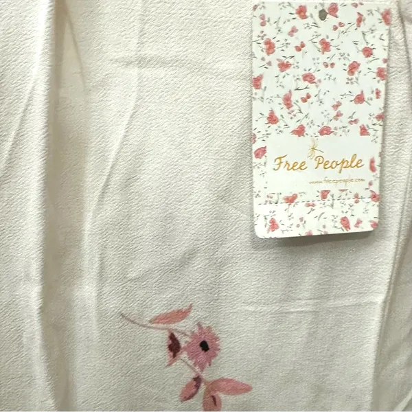 NWT Free People Floral Mini Coastal Cowgirl Dress Small Boho-Chic Coquette Gauzy - Image 10