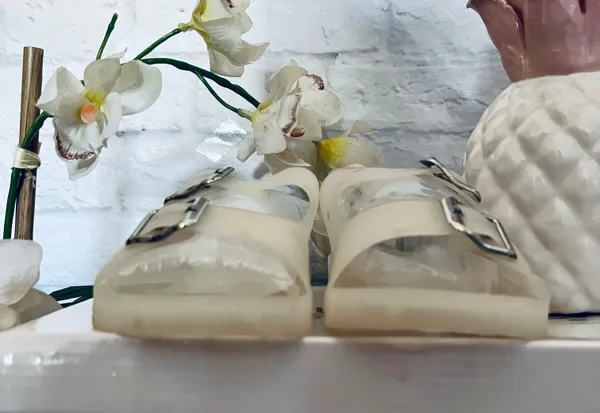 Top Moda White Jelly Slip Ons - Image 5