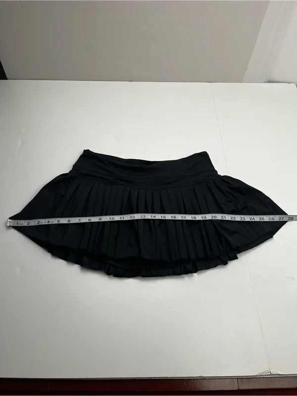Goldhinge Black Pleated Tennis Skirt Skort Athletic Athleisure Womens Large - Image 8