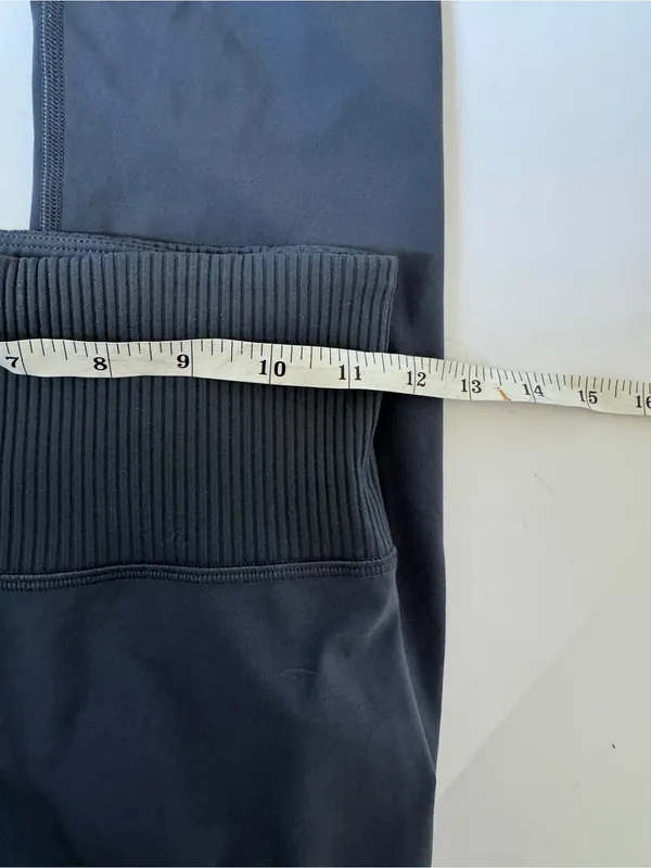 Vuori Ribbed High Waist Daily Leggings Slate Blue Size Small - Image 4