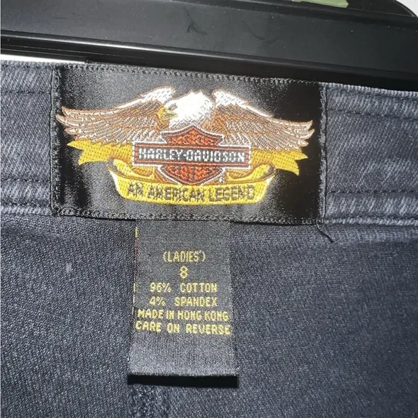 Harley-Davidson Black High Rise Jeans Classic Style Size 8 - Image 5