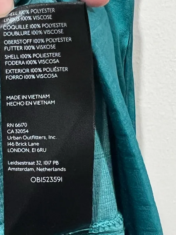 Anthropologie The Somerset Teal V-Neck Tiered Maxi Dress Medium - Image 7