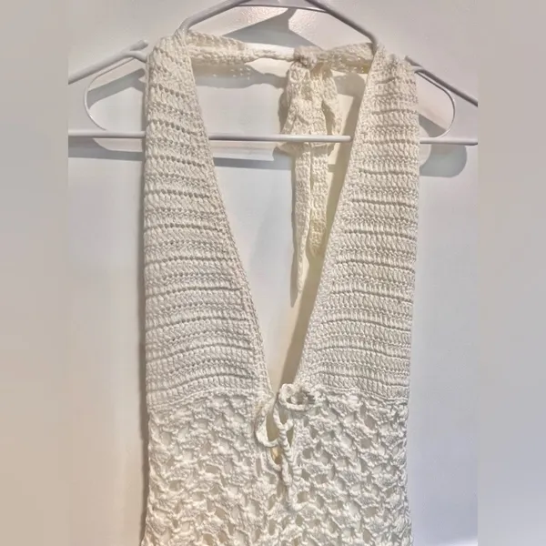 Beginning Boutique Tulip Cream Crochet Mini Dress - Image 8
