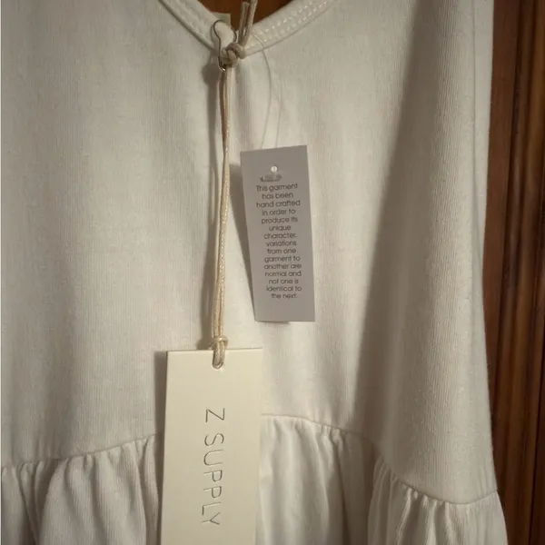 Z Supply White and Pink Hazy Ombre Maxi Dress Medium NWT 100% Cotton - Image 3