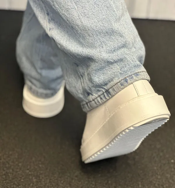 Soda White Vegan Leather Sneakers - Image 5