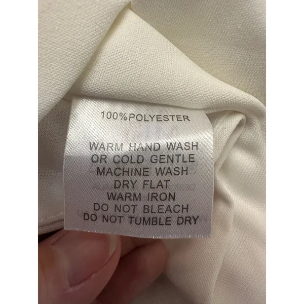 Tiger Mist White Ruffled Cold Shoulder‎ Tie Front Flare Sleeve Crop Top Size L - Image 6