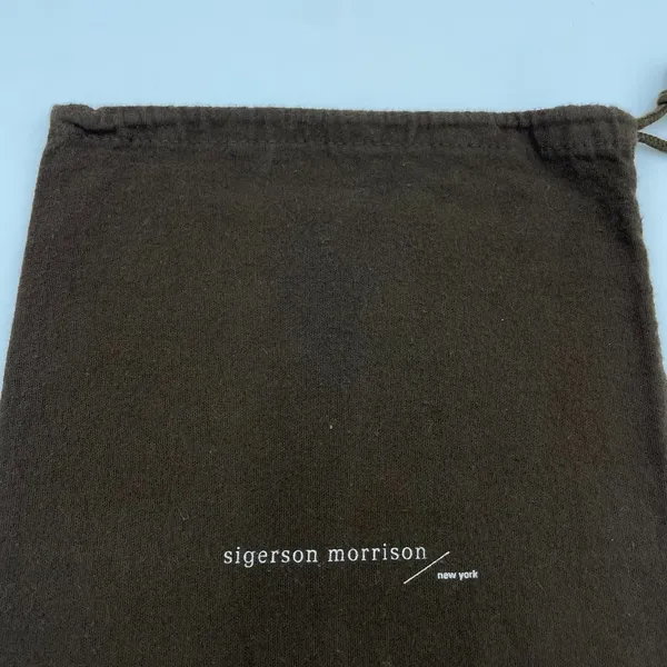 Sigerson Morrison Dust‎ Cover Brown Shoe Storage Drawstring Closure Travel Bag - Image 5