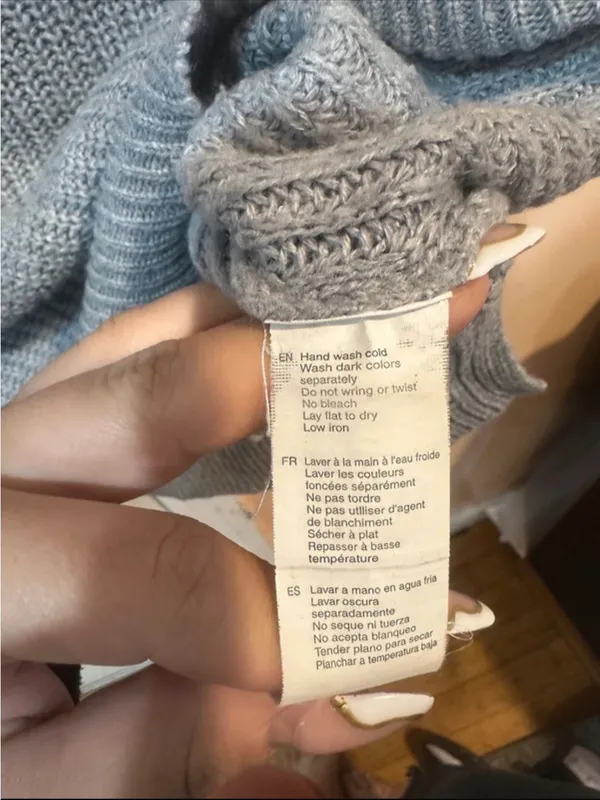 UK2LA Grey Ribbed Mock Neck Knit Sweater - Image 3