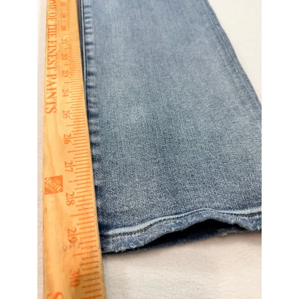 Express Womens 90s Slim Super High Rise 10R Blue Jeans Distressed Denim - Image 10